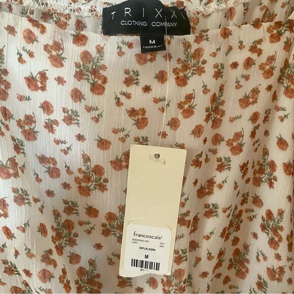 Floral Puff Sleeve Ruffle Dress - Picture 3 of 7